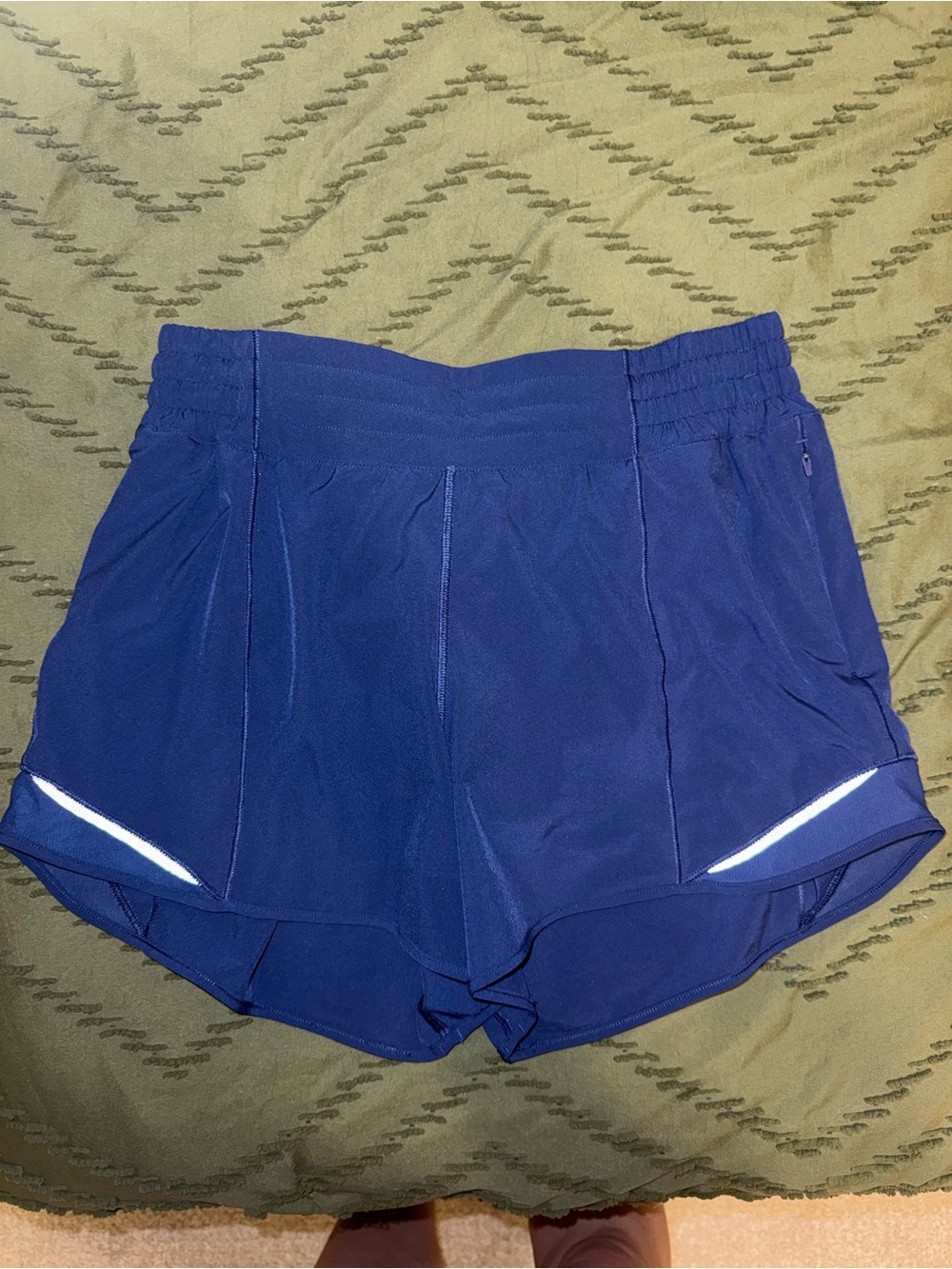 lululemon athletica Blue Athletic Shorts with Reflective Accents NWOT